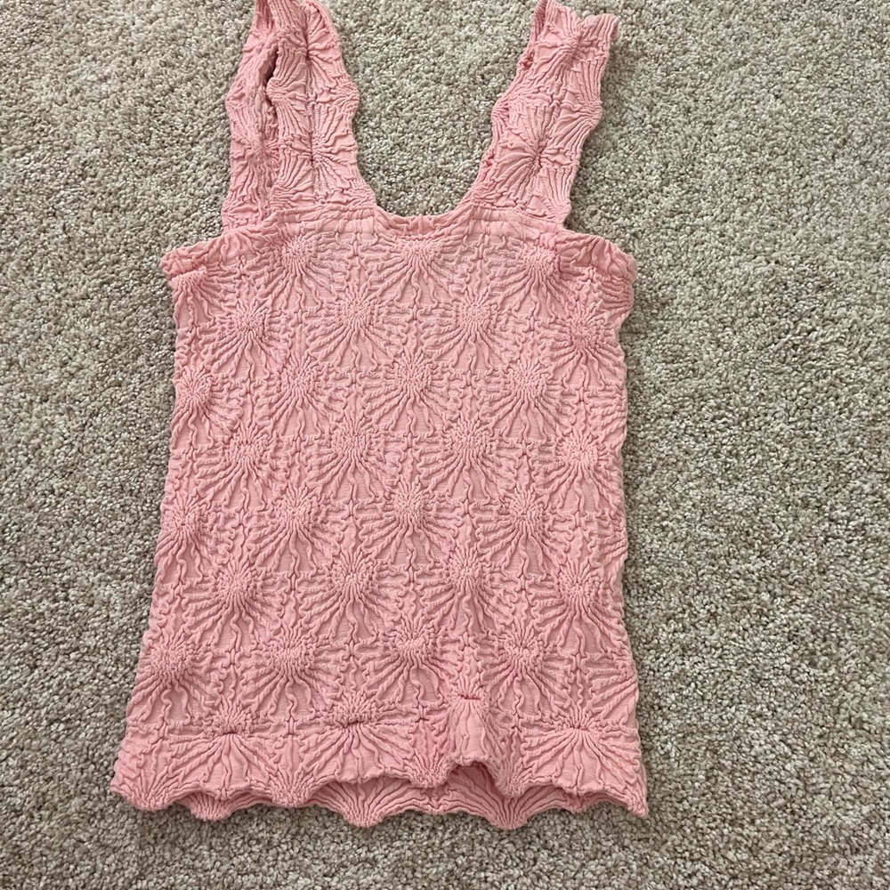 Altar'd State Blush Textured Tank Top